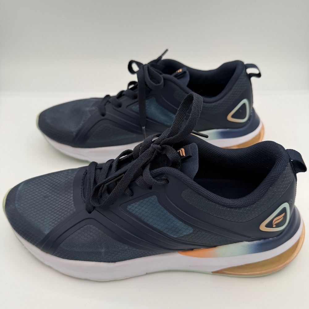 Fabletics AS 1901 Womens Navy Blue Multi Color Athletic Running Sneakers Size 10